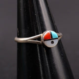 Vintage Sterling Zuni Inlay Ring 7.75