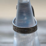 Vintage Sterling Turquoise Feather Ring 6.75