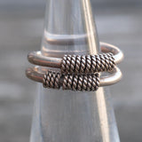 Vintage Sterling Braided Band 3.25