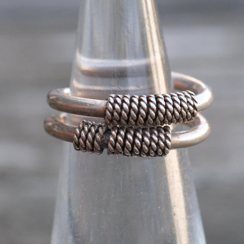 Vintage Sterling Braided Band 3.25