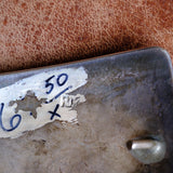 Vintage Sterling Turquoise and Coral Inlay Claw Belt Buckle