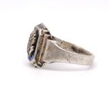Vintage Sterling Army Signet Ring 10