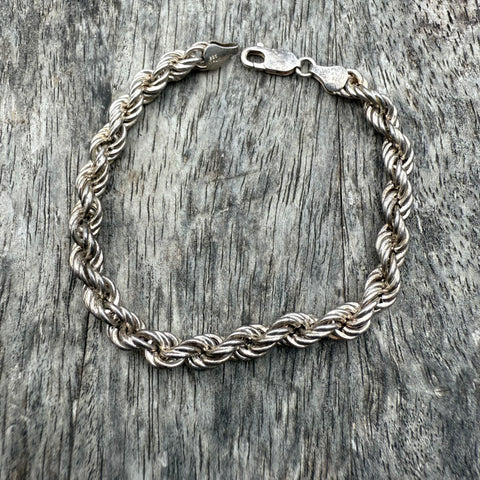Vintage Sterling Silver Braided Bracelet