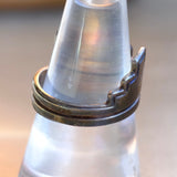 Vintage Sterling Coral Ring 8.25