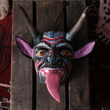 Hand Carved And Painted Devil Mask