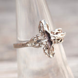 Vintage Sterling Silver Jesus Ring 7