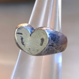 Vintage Sterling Silver Heart Ring 6.5