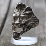 Vintage White Bronze Biker Ring 8