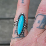 Vintage Sterling Turquoise Ring 5.25