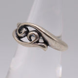 Vintage Sterling Silver Ornate Band 5