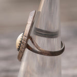 Vintage Sterling Mother Of Pearl Ring 4.25