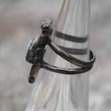 Vintage Sterling Turquoise Ring 4.5