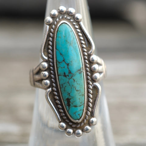Vintage Sterling Turquoise Ring 6