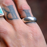 Vintage Sterling Silver Band 8