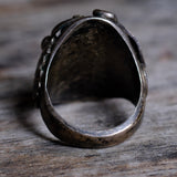 Vintage Sterling Turquoise Feather Ring 10