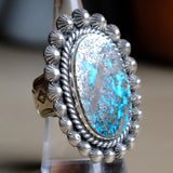 HUGE Sterling Silver Turquoise Thunderbird Ring 9