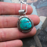 Vintage Sterling Silver Turquoise Necklace