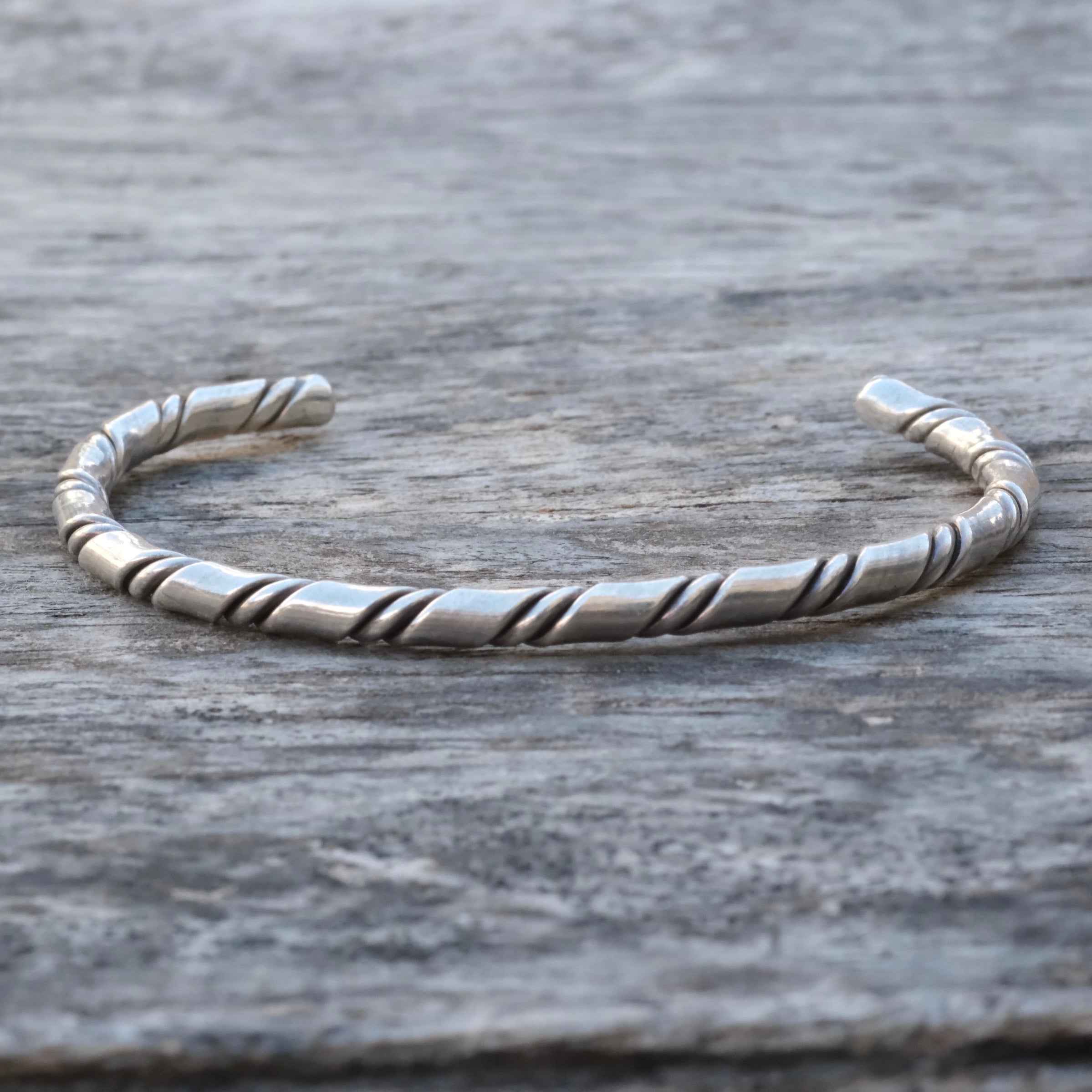 Vintage Sterling Silver Plated Twisted Cuff Bracelet