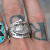 Vintage Sterling Silver Saddle Ring 12.75