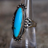 Vintage Sterling Turquoise Ring 6.25