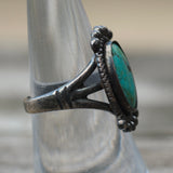 Vintage Sterling Turquoise Ring 7.5