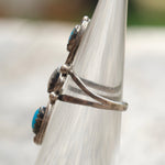 Vintage Sterling Turquoise and Mother Of Pearl Ring 3