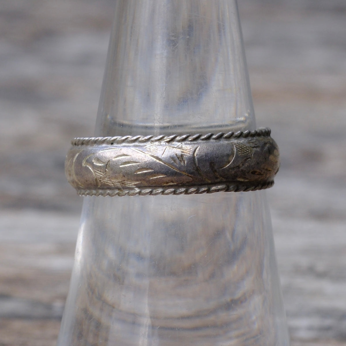 Vintage Sterling Scroll Ring 6.75