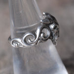 Vintage Sterling Silver Steer Skull Ring 7.5