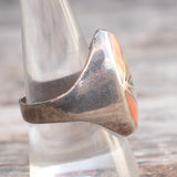 Vintage Sterling Multistone Inlay Ring 9.5