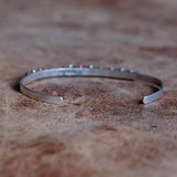 Vintage Sterling Snake Eye Turquoise Cuff Bracelet 6.5"