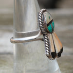 Vintage Sterling Zuni Inlay Ring 6.75