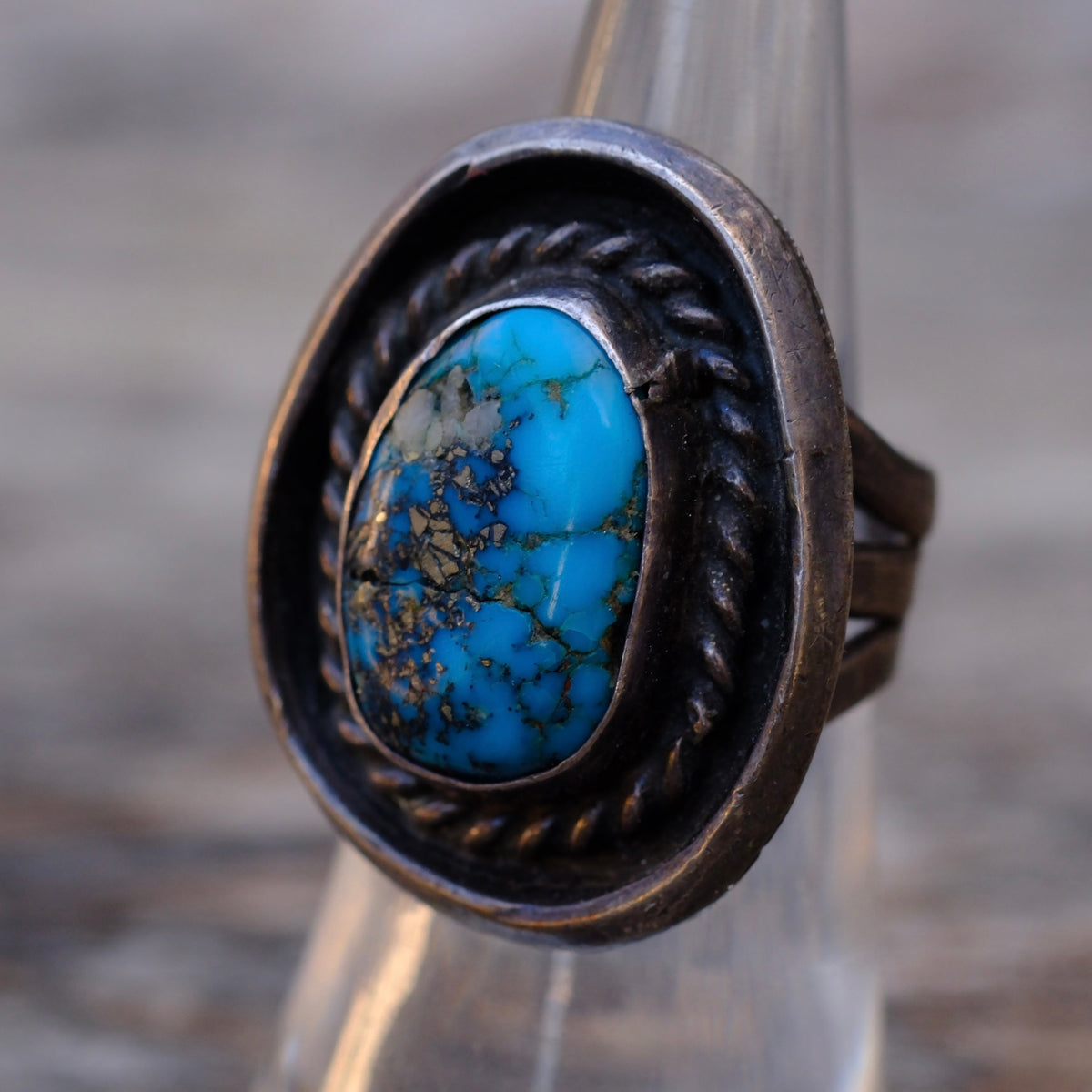 Vintage Sterling Morenci Roper Ring 6