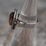 Vintage Sterling Red Glass Ring 5