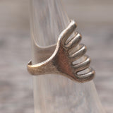 Vintage Sterling Silver Modernist Ring 5.5