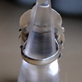 HUGE Vintage Sterling Turquoise Kachina Ring 7.75