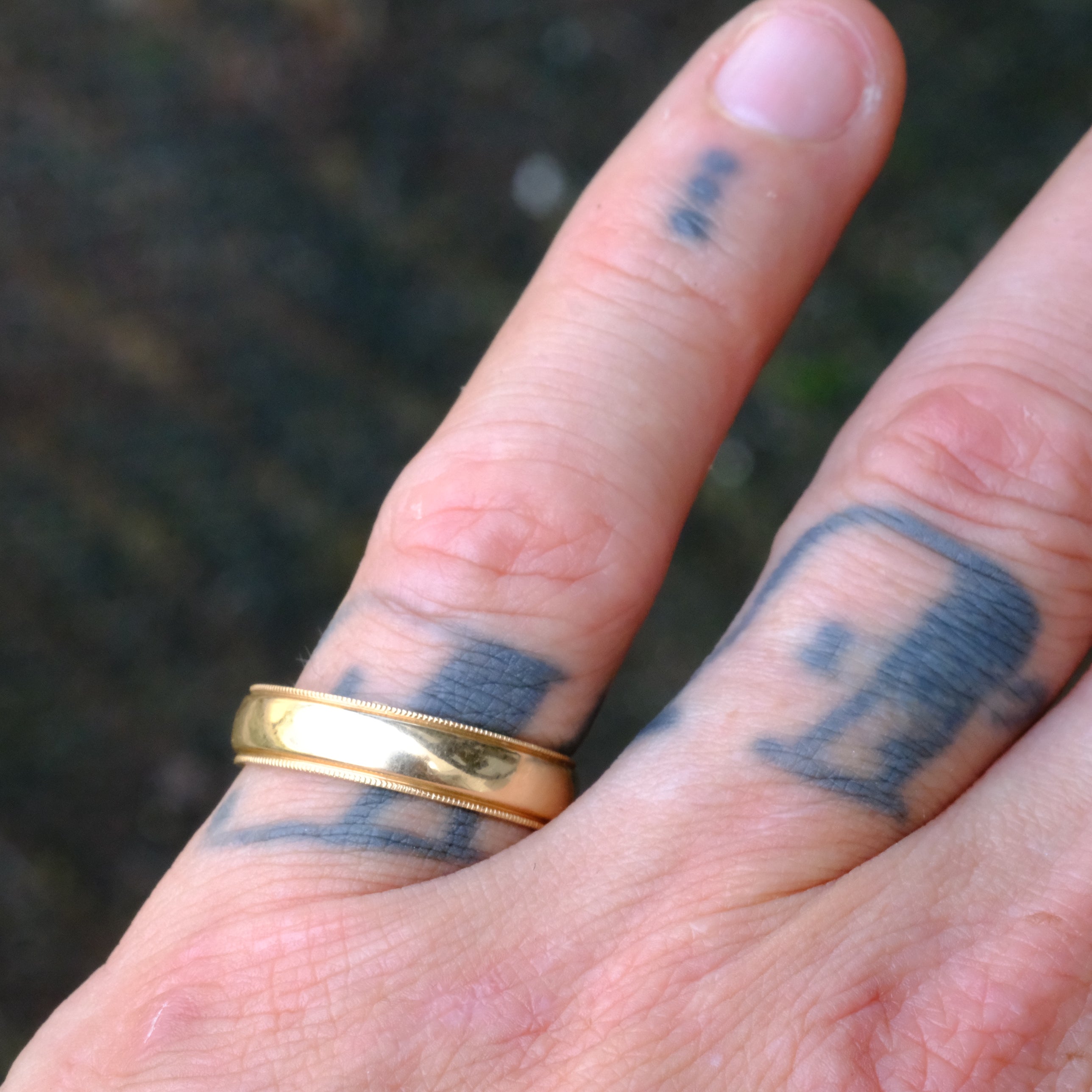 Vintage 14K Gold Band Ring 8.75