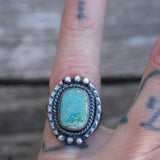 Vintage Sterling Turquoise Ring 5.75