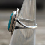 Vintage Sterling Turquoise Ring 4.25