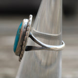 Vintage Sterling Turquoise Ring 4.25