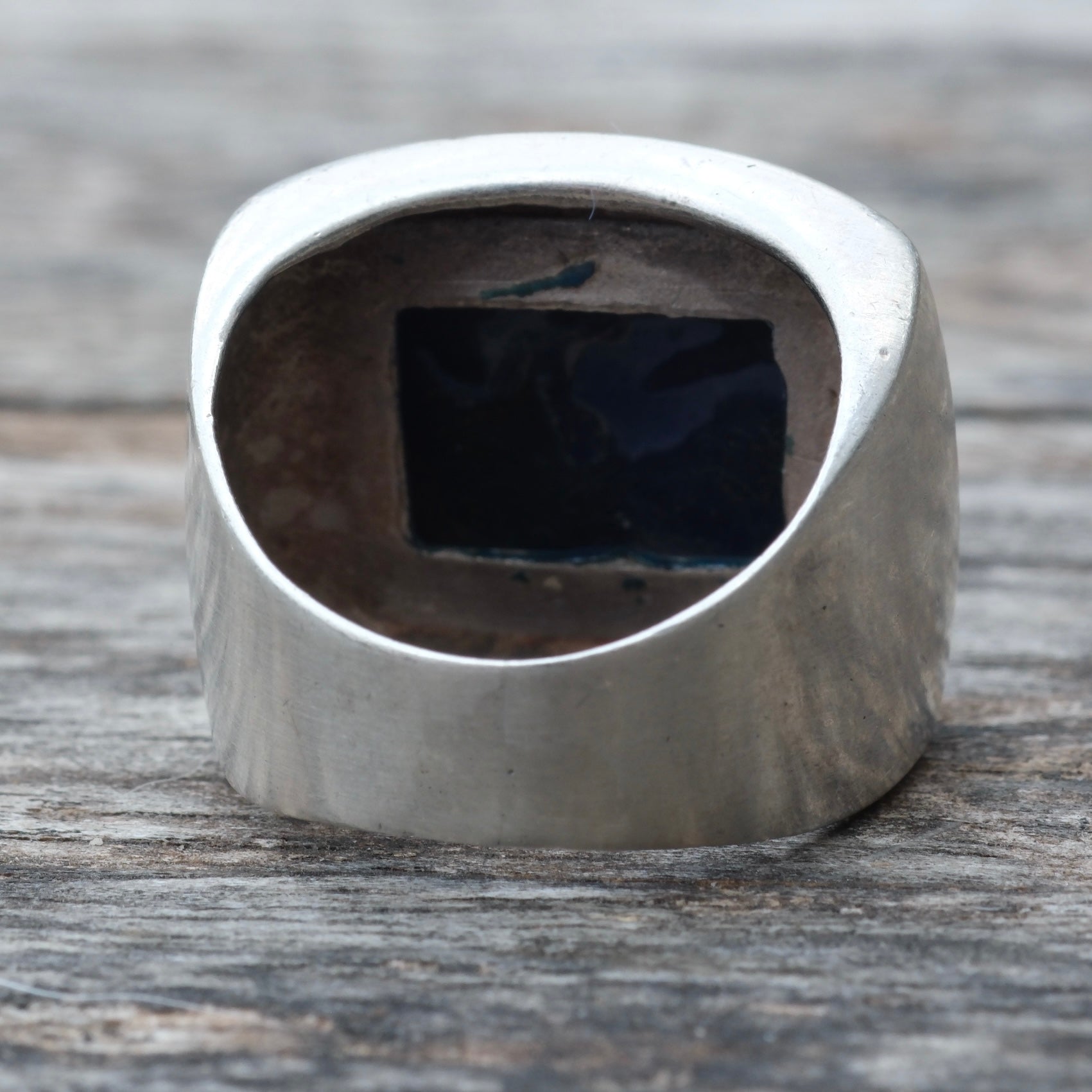 Vintage Sterling Lapis Ring 6.5