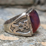 Vintage Sterling Dragons Breath Ring 9