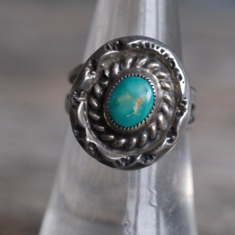 Vintage Sterling Turquoise Ring 6.25