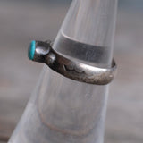 Vintage Sterling Turquoise Band 5.5