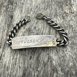 Vintage Sterling WWII Military ID Bracelet