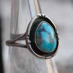 Vintage Sterling Turquoise Ring 6.5