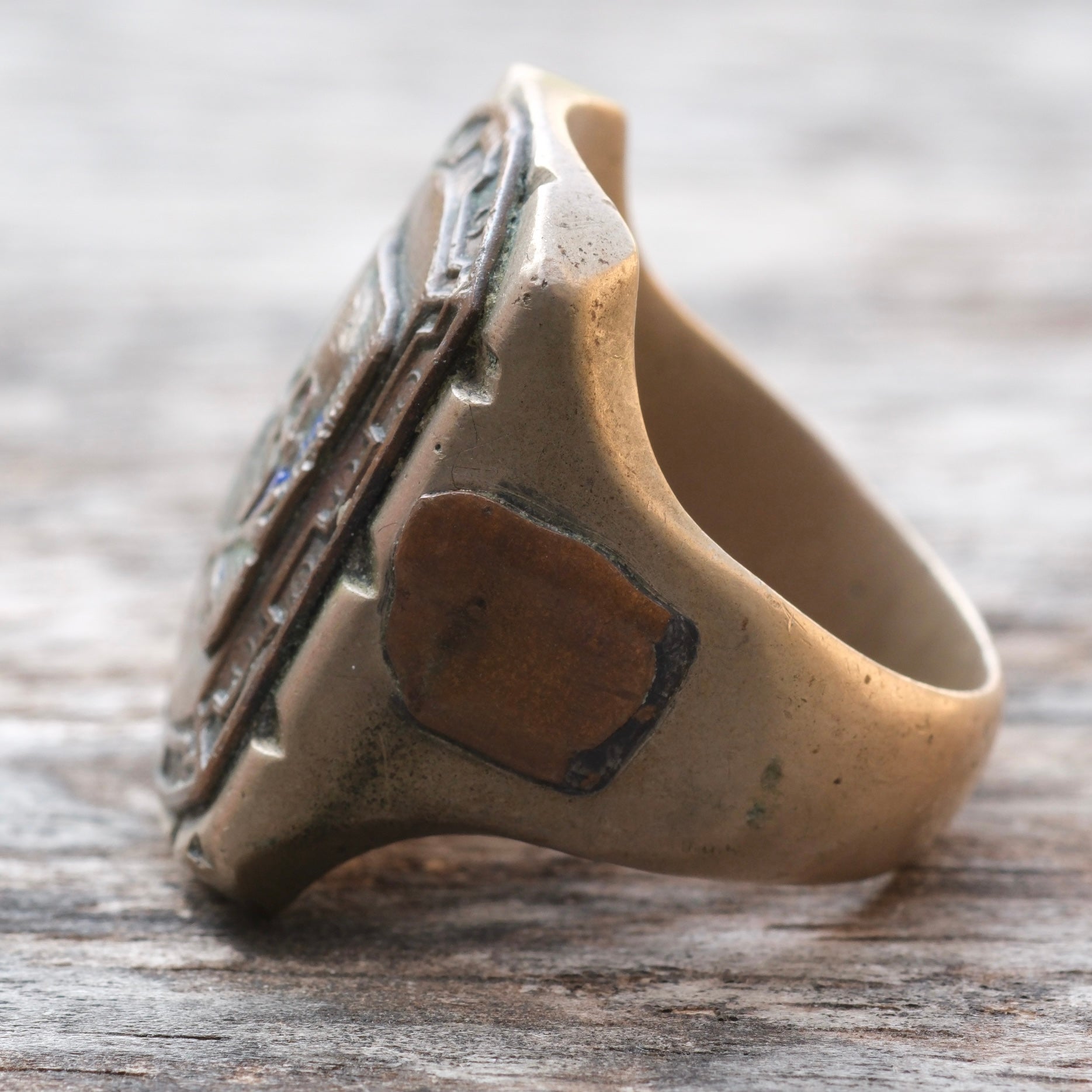 Antique Mexican Biker Skull Souvenir Ring 12