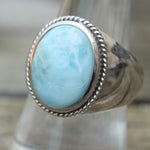 Vintage Sterling Larimar Ring 8.5