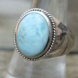 Vintage Sterling Larimar Ring 8.5
