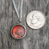 Vintage Sterling Cancer Zodiac Necklace