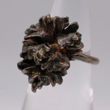 Vintage Sterling Silver Rose Ring 5.25